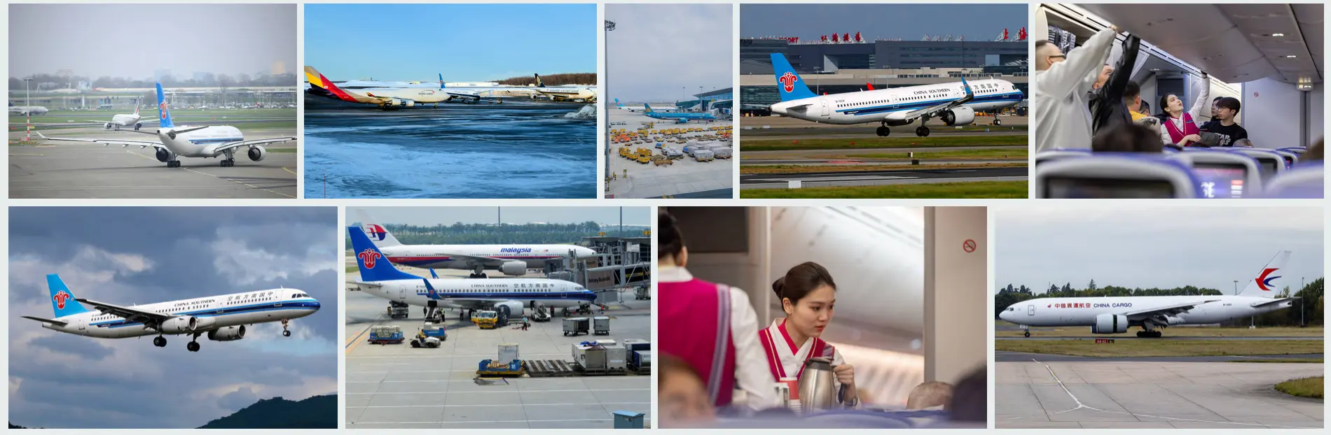 China Southern Airlines aircrafts Shanghai, China